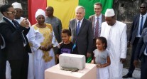 Cérémonie de pose de première pierre au lycée Albert-Camus de Conakry