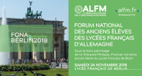 À vos agendas ! Rendez-vous à Berlin le 24 novembre pour le 1er forum national des anciens élèves des lycées français en Allemagne...