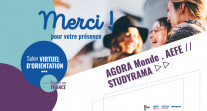 Beau succès du premier salon virtuel d’orientation organisé par l’AEFE, AGORA MONDE et Studyrama, sur le thème "Étudier en France"